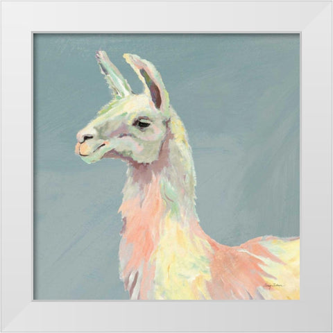 Ophelia on Blue Crop White Modern Wood Framed Art Print by Tillmon, Avery