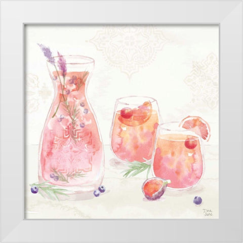 Classy Cocktails II White Modern Wood Framed Art Print by June, Dina
