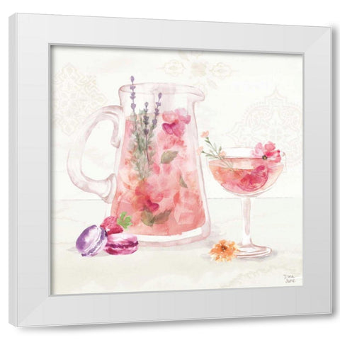 Classy Cocktails IV White Modern Wood Framed Art Print by June, Dina