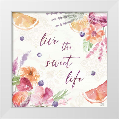 Classy Cocktails VII White Modern Wood Framed Art Print by June, Dina