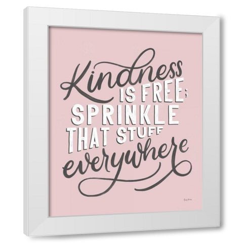 Everyday Sentiment IV Blush White Modern Wood Framed Art Print by Thorns, Becky