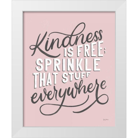 Everyday Sentiment IV Blush White Modern Wood Framed Art Print by Thorns, Becky