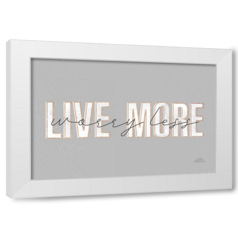 Morning Affirmations II Gray Horizontal White Modern Wood Framed Art Print by Marshall, Laura