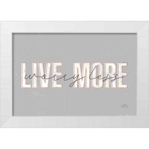 Morning Affirmations II Gray Horizontal White Modern Wood Framed Art Print by Marshall, Laura
