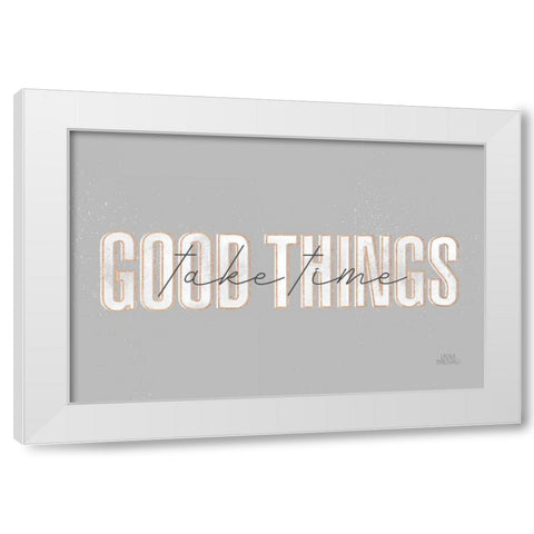 Morning Affirmations III Gray Horizontal White Modern Wood Framed Art Print by Marshall, Laura