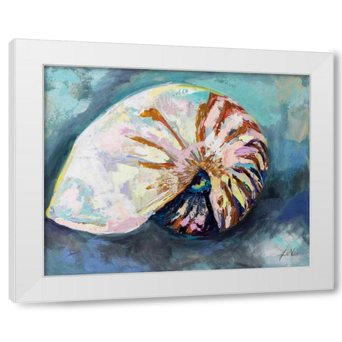 Nautilus Shell White Modern Wood Framed Art Print by Vertentes, Jeanette