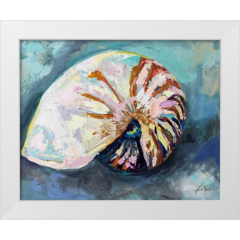 Nautilus Shell White Modern Wood Framed Art Print by Vertentes, Jeanette