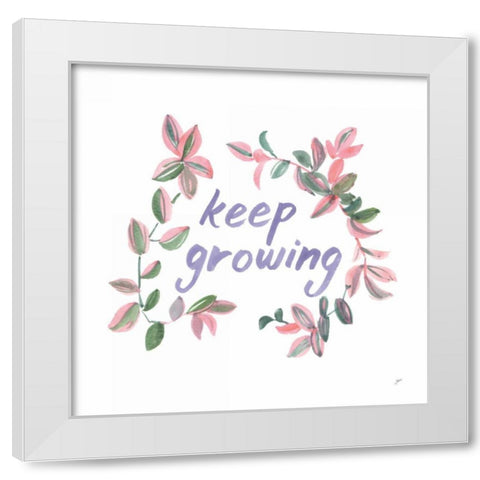 Growing Beauty II White Modern Wood Framed Art Print by Panganiban, Karyn