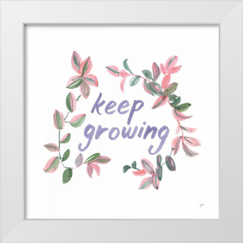 Growing Beauty II White Modern Wood Framed Art Print by Panganiban, Karyn
