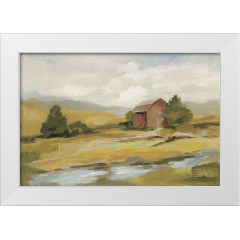 Springtime Farm Neutral White Modern Wood Framed Art Print by Vassileva, Silvia