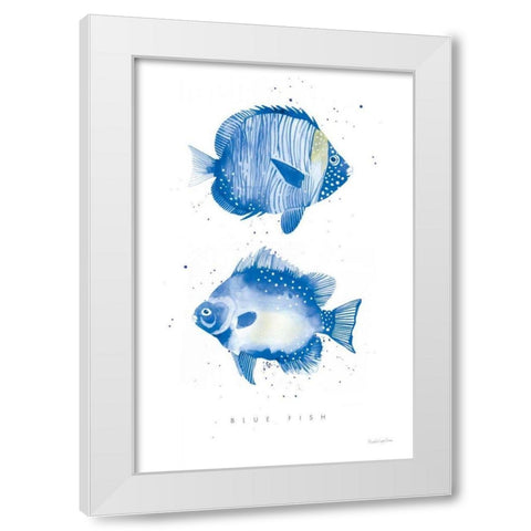 Tropical Fish White Modern Wood Framed Art Print by Charro, Mercedes Lopez