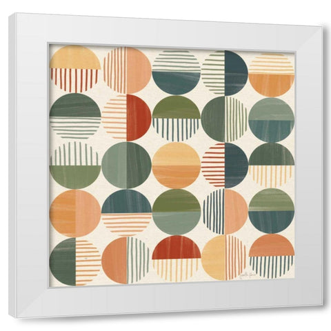 Born to Roam Pattern II White Modern Wood Framed Art Print by Penner, Janelle