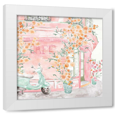 World Tour II White Modern Wood Framed Art Print by June, Dina