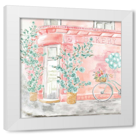 World Tour III White Modern Wood Framed Art Print by June, Dina