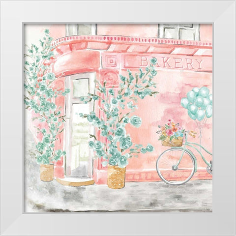 World Tour III White Modern Wood Framed Art Print by June, Dina