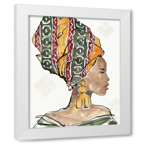 African Flair V White Modern Wood Framed Art Print by Tavoletti, Anne