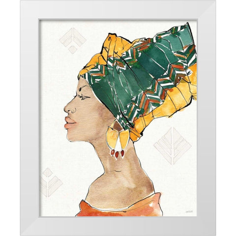 African Flair VII White Modern Wood Framed Art Print by Tavoletti, Anne