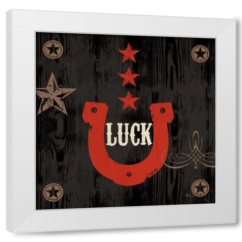Saddle Up Icon I White Modern Wood Framed Art Print by Pela Studio