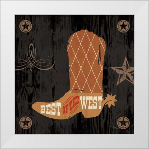 Saddle Up II White Modern Wood Framed Art Print by Pela Studio