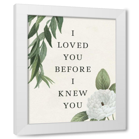 Victorian Garden Sentiment I White Modern Wood Framed Art Print by Wild Apple Portfolio