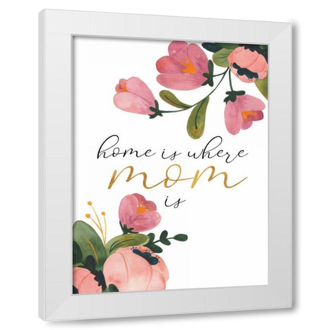 Romantic Floral III Sentiment White Modern Wood Framed Art Print by Wild Apple Portfolio
