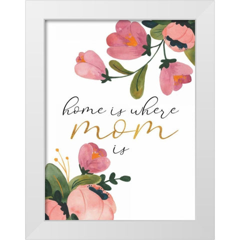 Romantic Floral III Sentiment White Modern Wood Framed Art Print by Wild Apple Portfolio