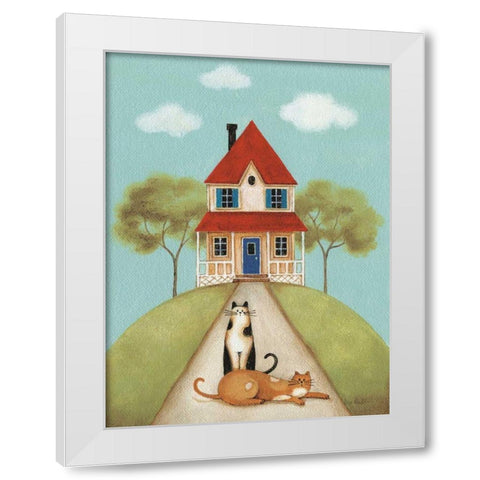 My Home V White Modern Wood Framed Art Print by Audit, Lisa