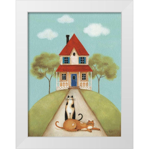 My Home V White Modern Wood Framed Art Print by Audit, Lisa