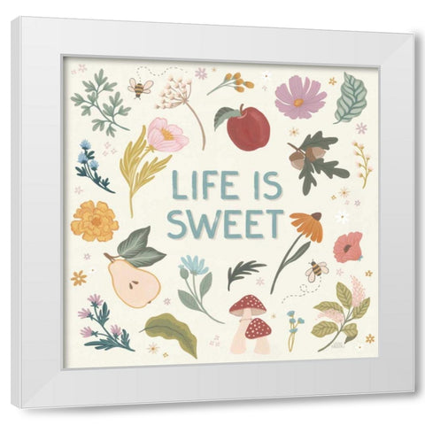 September Sweetness II White Modern Wood Framed Art Print by Marshall, Laura