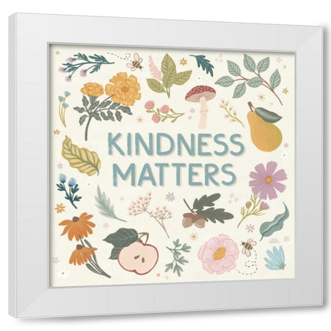 September Sweetness III White Modern Wood Framed Art Print by Marshall, Laura