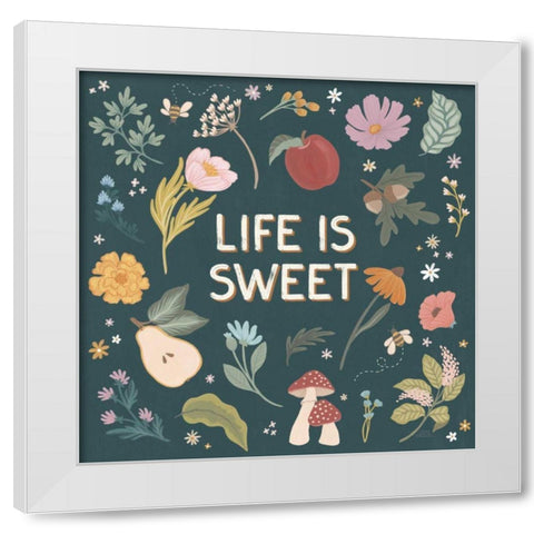 September Sweetness II Dark White Modern Wood Framed Art Print by Marshall, Laura