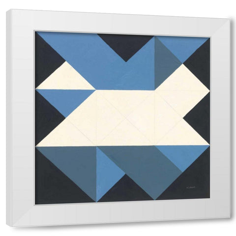 Triangles III White Modern Wood Framed Art Print by Schick, Mike