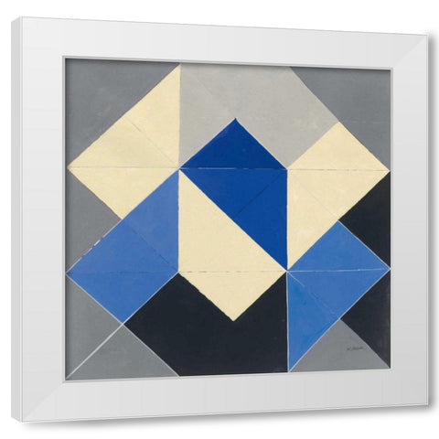 Triangles IV White Modern Wood Framed Art Print by Schick, Mike