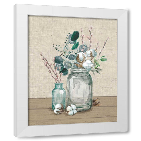 Cotton Bouquet II No Pattern White Modern Wood Framed Art Print by Urban, Mary