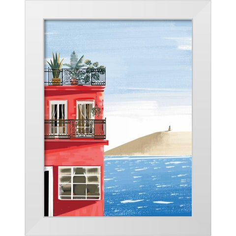 Las Palmas I White Modern Wood Framed Art Print by Escalante, Omar