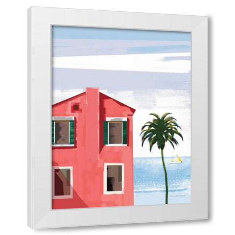 Las Palmas II White Modern Wood Framed Art Print by Escalante, Omar