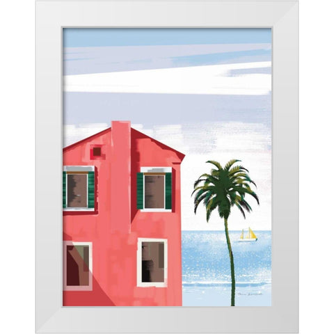 Las Palmas II White Modern Wood Framed Art Print by Escalante, Omar
