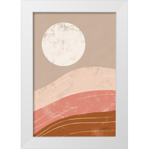 Desert Sunrise I White Modern Wood Framed Art Print by Paschke, Chris