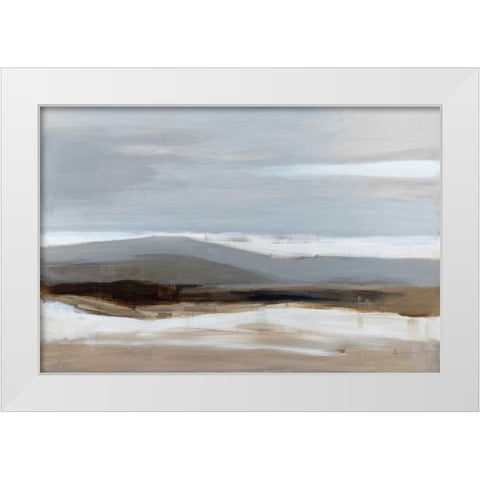 January Landscape White Modern Wood Framed Art Print by Munger, Pamela