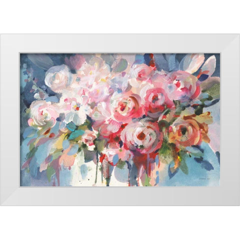 Fullness of Flowers White Modern Wood Framed Art Print by Nai, Danhui