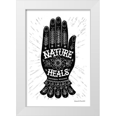Nature Heals White Modern Wood Framed Art Print by Snowdon, Alexandra