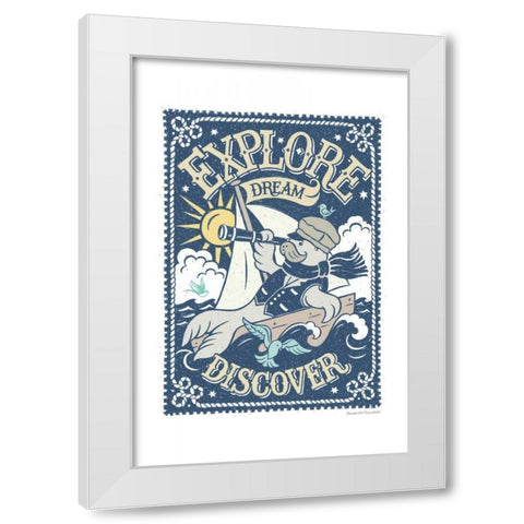 Explore Discover White Modern Wood Framed Art Print by Snowdon, Alexandra
