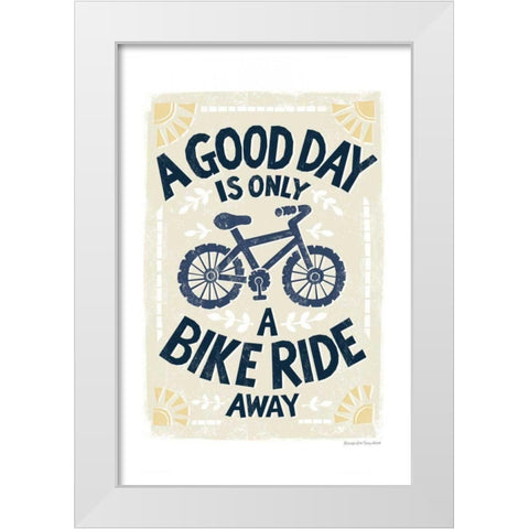 Good Day Bike Ride White Modern Wood Framed Art Print by Snowdon, Alexandra