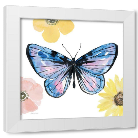Beautiful Butterfly IV Lavender No Words White Modern Wood Framed Art Print by Miller, Sara Zieve