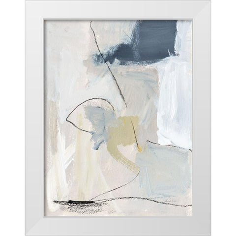 Neutral Abstract I White Modern Wood Framed Art Print by Munger, Pamela