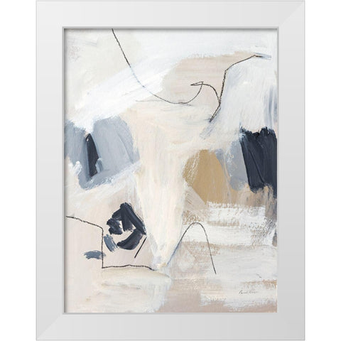 Neutral Abstract II White Modern Wood Framed Art Print by Munger, Pamela