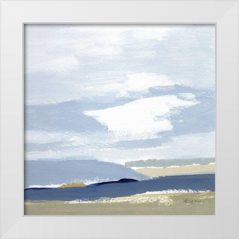 This Land I White Modern Wood Framed Art Print by Munger, Pamela