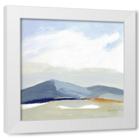 This Land II White Modern Wood Framed Art Print by Munger, Pamela