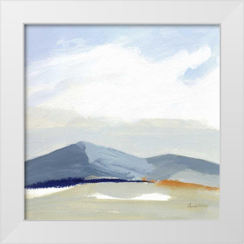 This Land II White Modern Wood Framed Art Print by Munger, Pamela