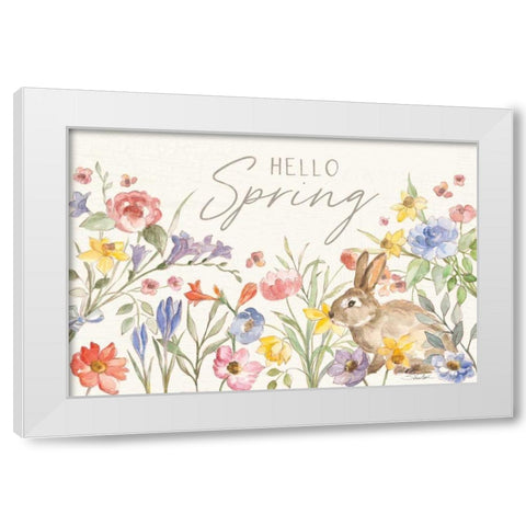 Happy Easter I White Modern Wood Framed Art Print by Vassileva, Silvia